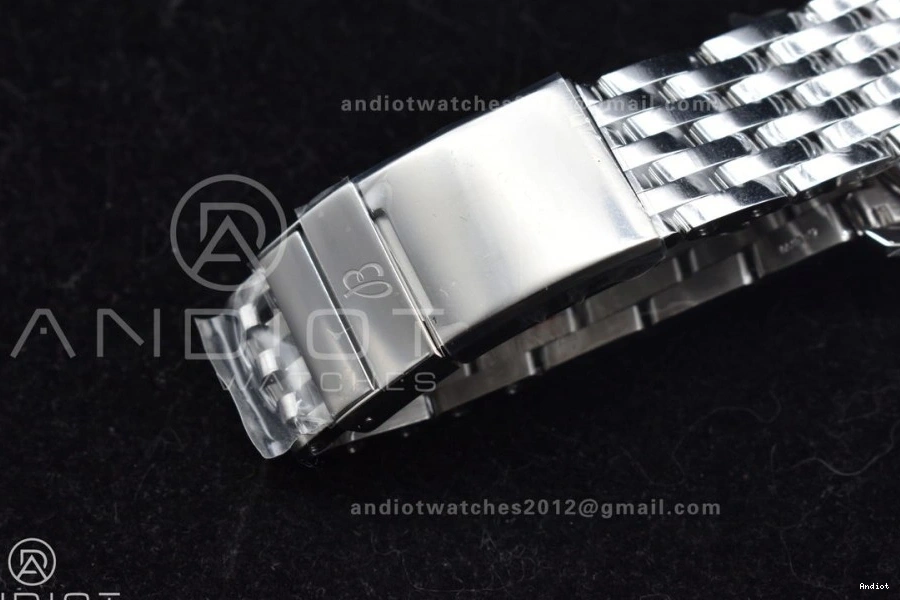 V7F SS 1 Navitimer White A2824 RG SS Dial 1:1 on Bracelet Edition Best Bezel 0115